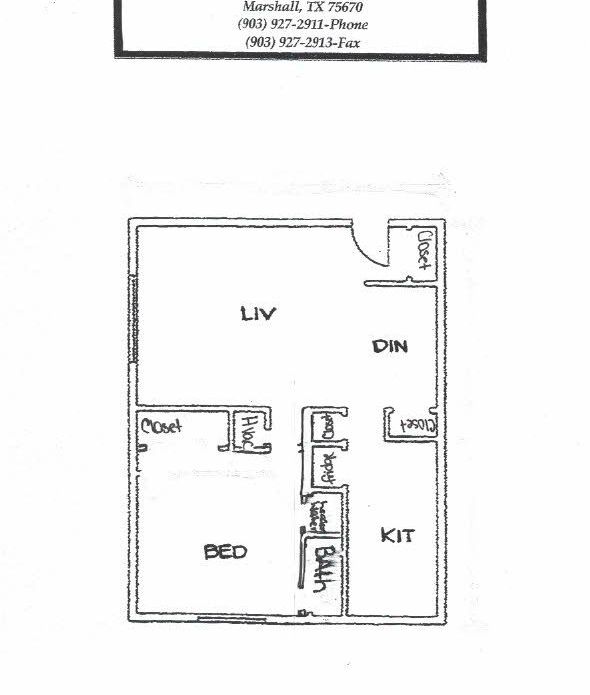 One Bedroom Floor Plan