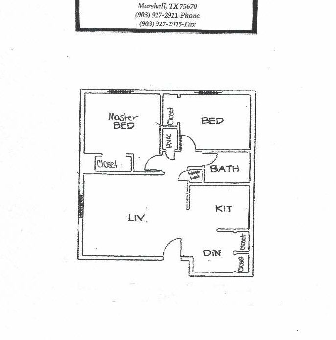 Two Bedroom Floor Plan